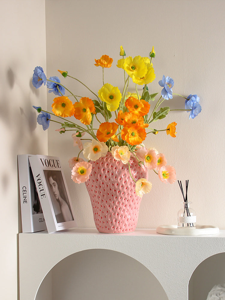 Strawberry Ceramic Flower Vase