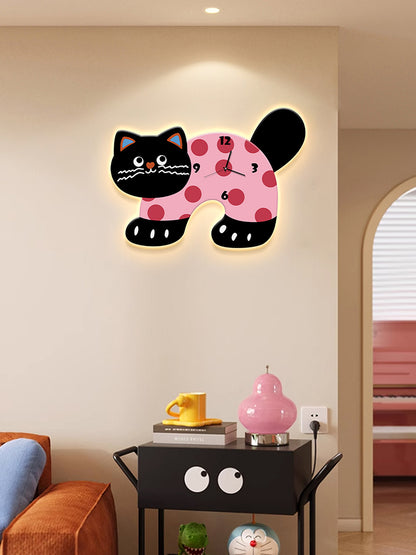 Cat Shaped Wall Clock