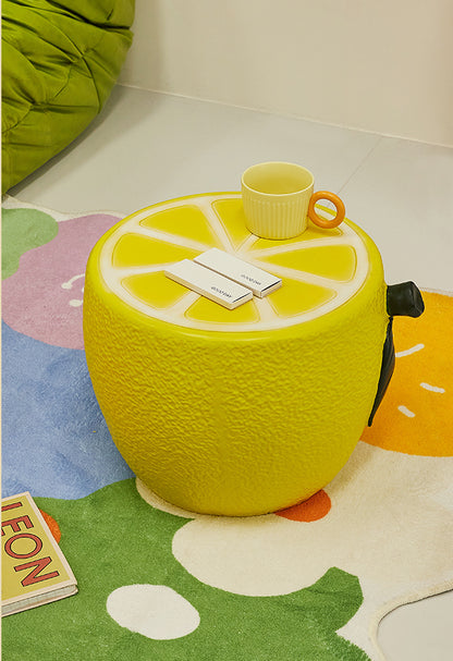 Refreshing Lemon Shaped Side Table