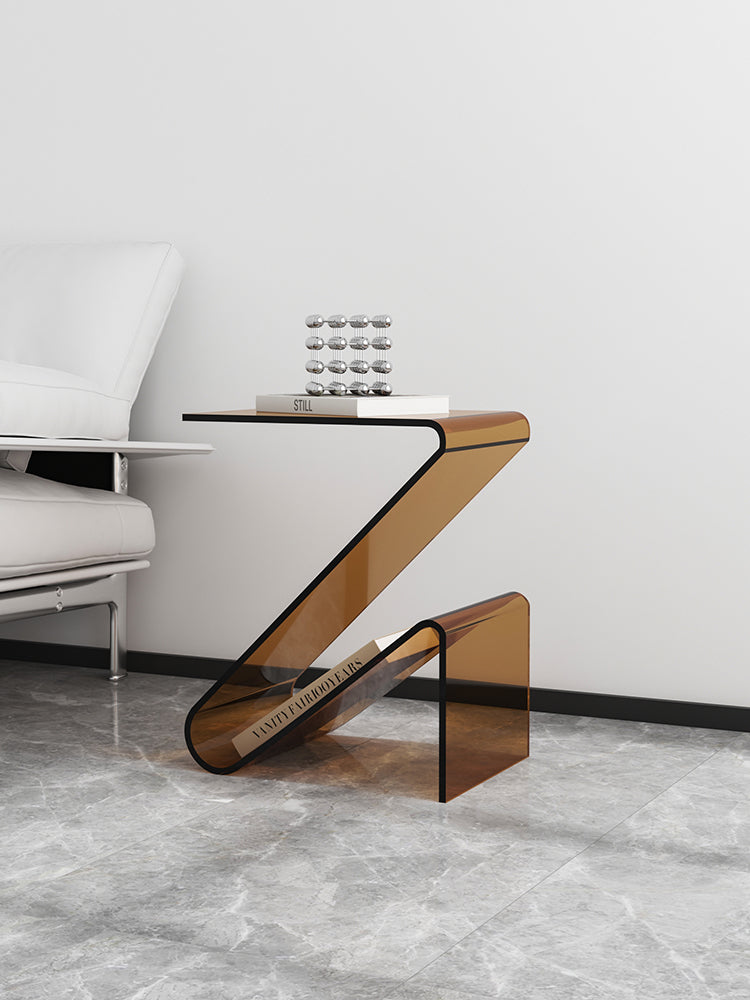 Z-Shaped Acrylic Side Table