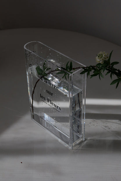 Book Shaped Acrylic Flower Vase