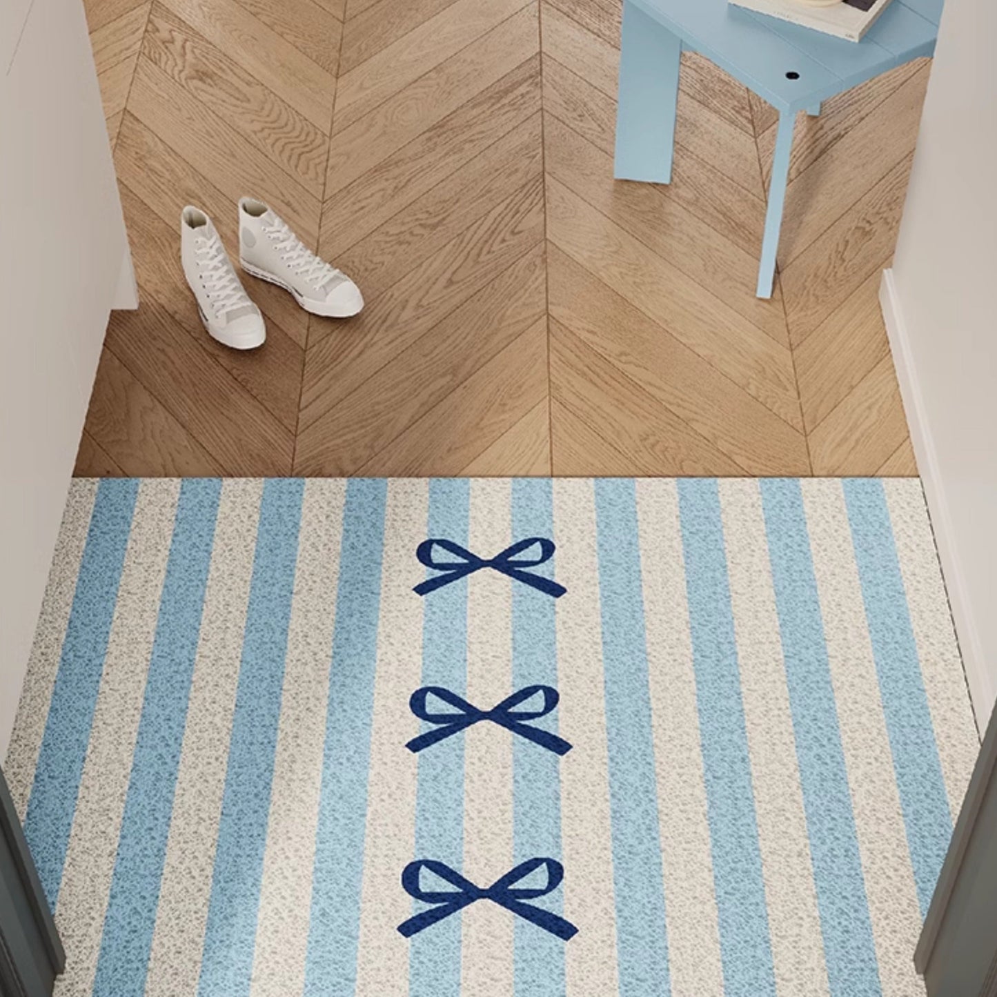 Blue Bow Knot Entryway Doormat