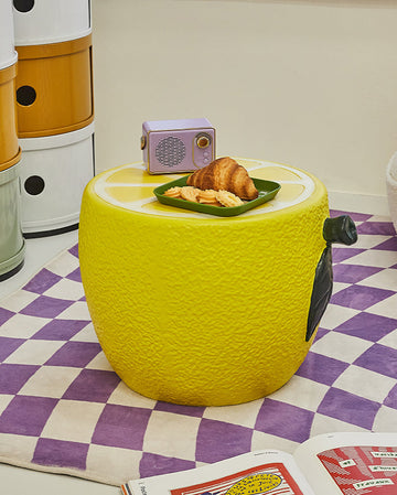 Refreshing Lemon Shaped Side Table