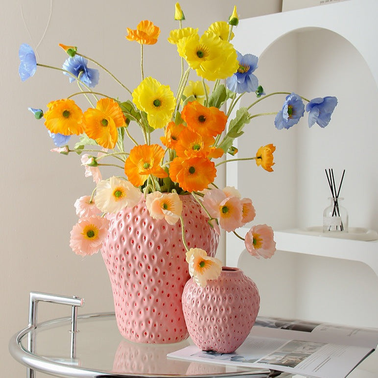 Strawberry Ceramic Flower Vase