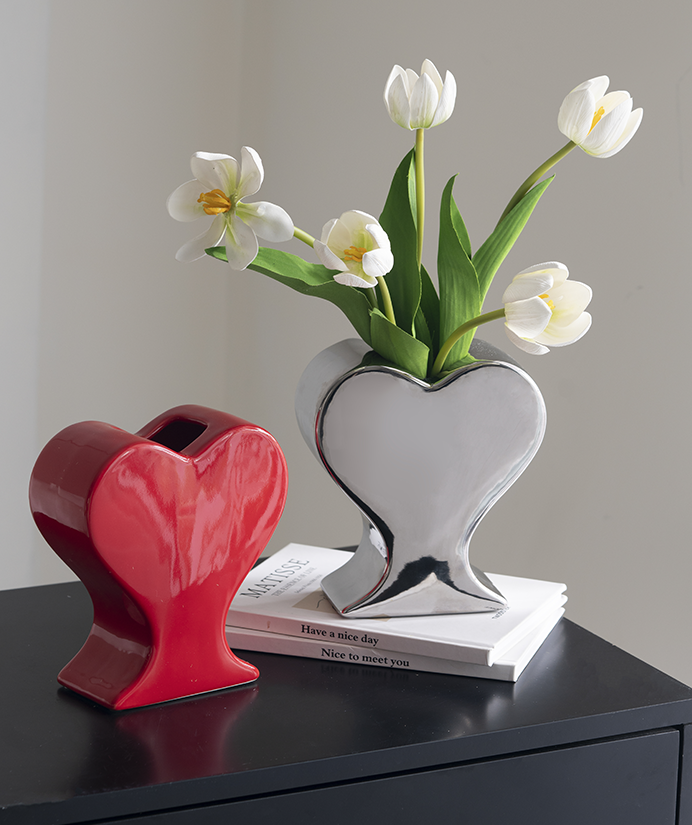 Heart Ceramic Flower Vase