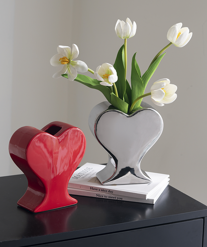 Heart Ceramic Flower Vase