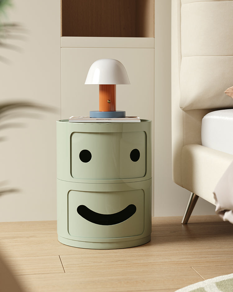 Smile Face Side Table Storage Cabinet