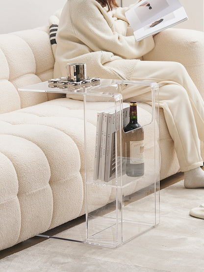 Acrylic Side Table Coffee Table 2 Way Use