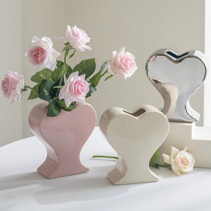 Heart Ceramic Flower Vase