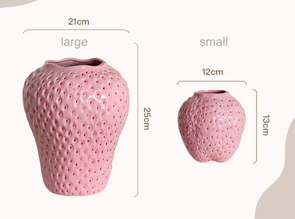 Strawberry Ceramic Flower Vase