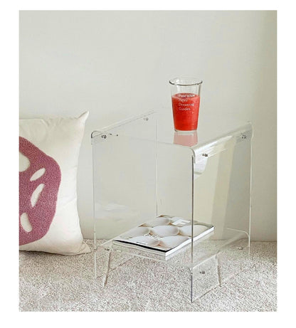 Acrylic Small Table Cube Side Table