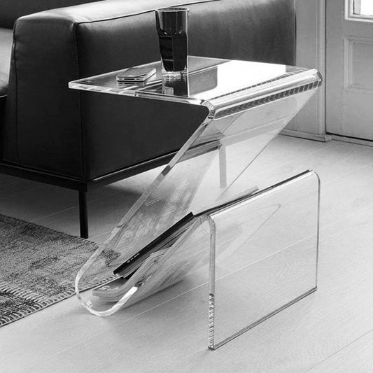 Z-Shaped Acrylic Side Table