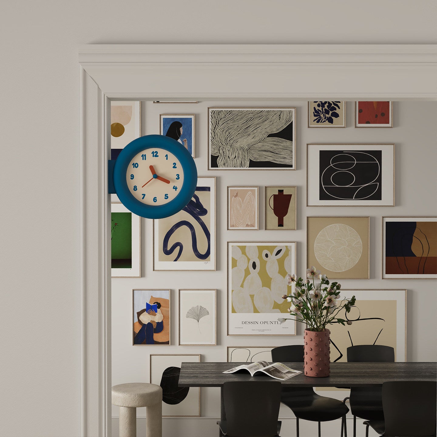 Double-Sided Round Clock