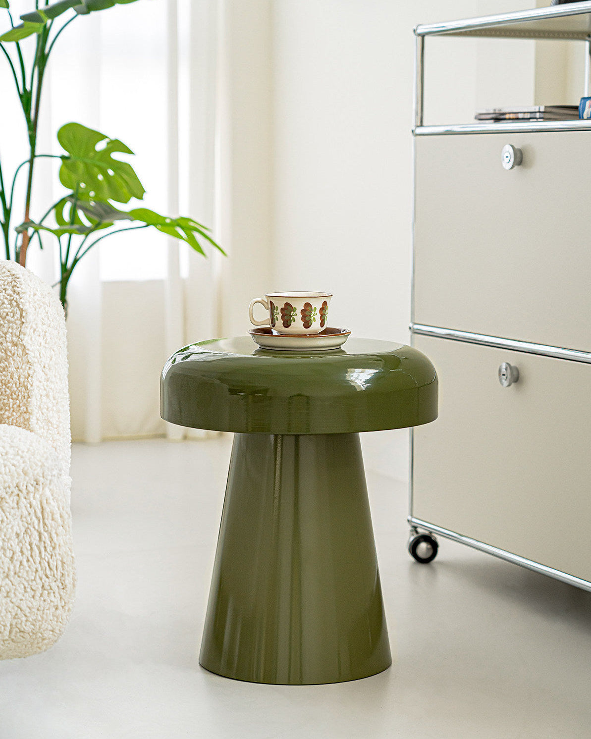 Metal Cone End Table