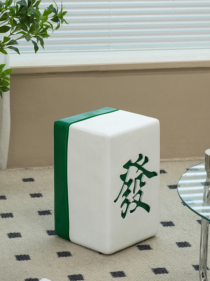 Mahjong Inspired Small Side Table