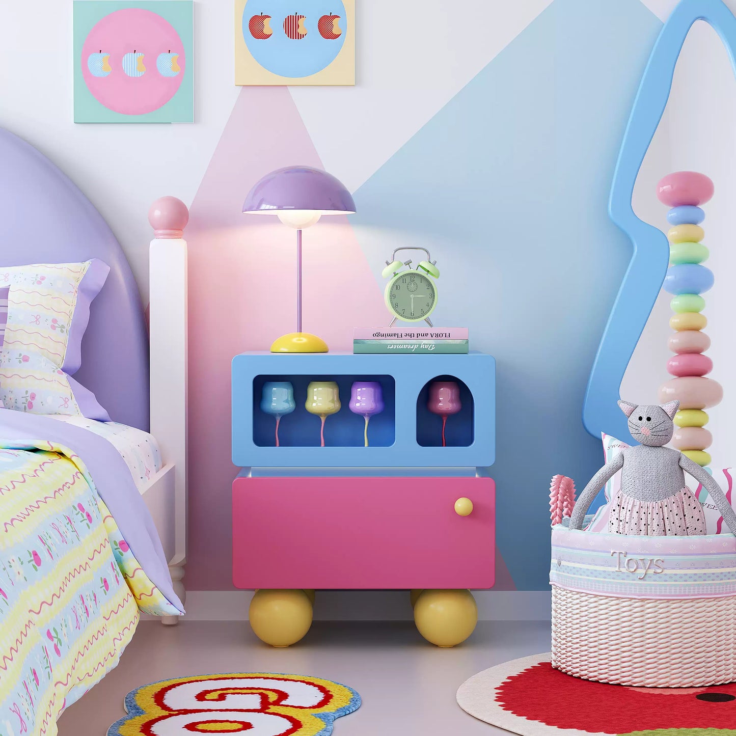 Color Blocked Nightstand