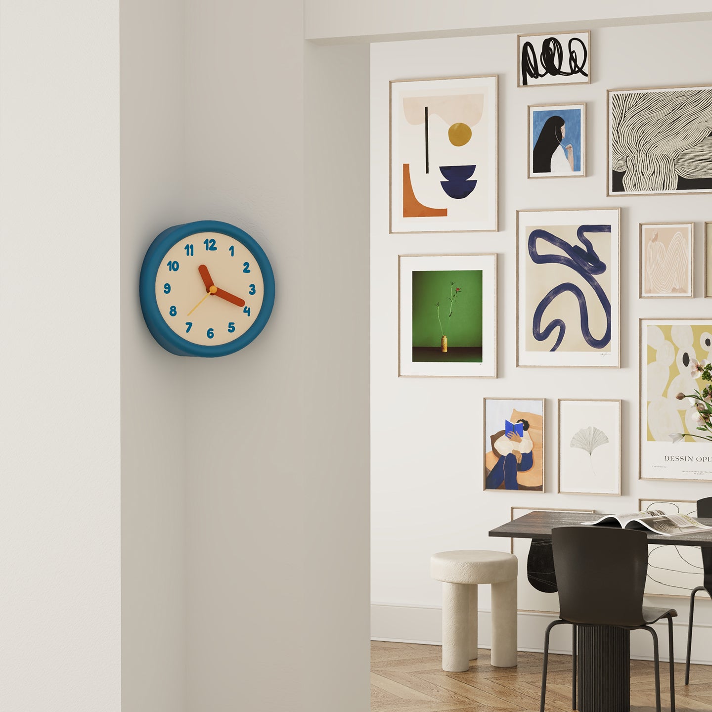 Blue Corner Time Clock