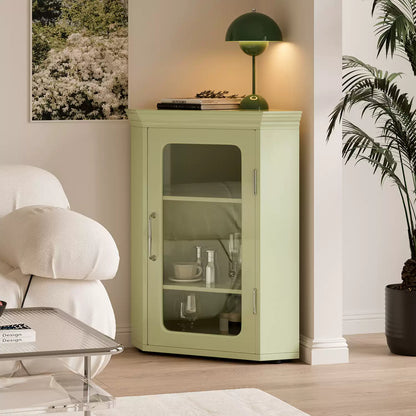 Green Corner Storage Cabinet