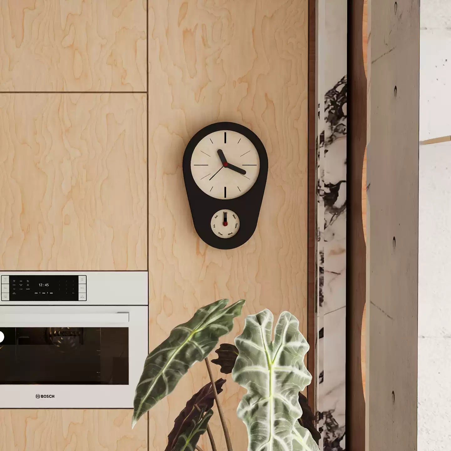 Retro Weekday Clock
