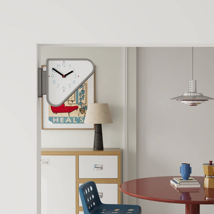 Silver Triangle Double-Sided Clock