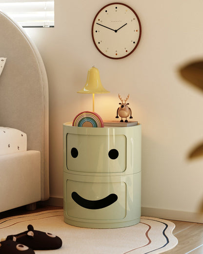 Smile Face Side Table Storage Cabinet