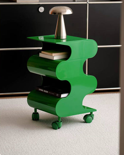 Modern Curved Rolling Cart