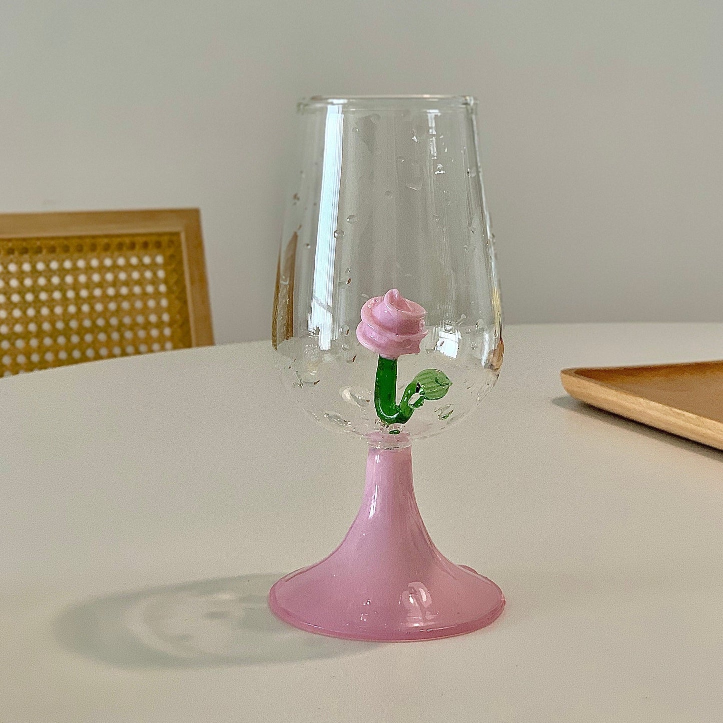 3D Rose Wine Glass Goblet