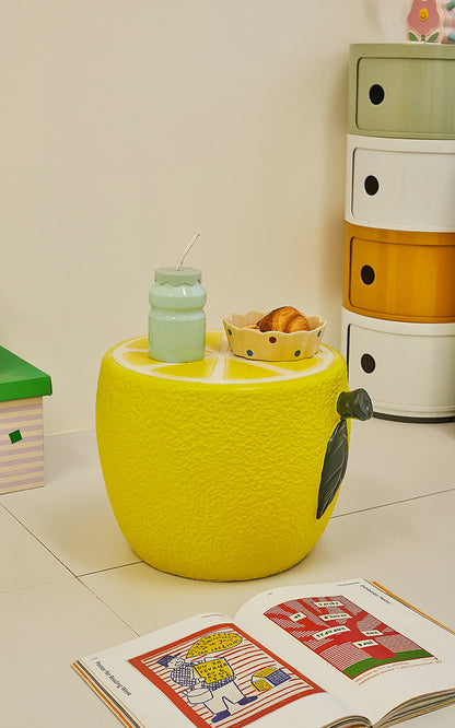 Refreshing Lemon Shaped Side Table