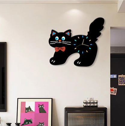 Cat Shaped Wall Clock