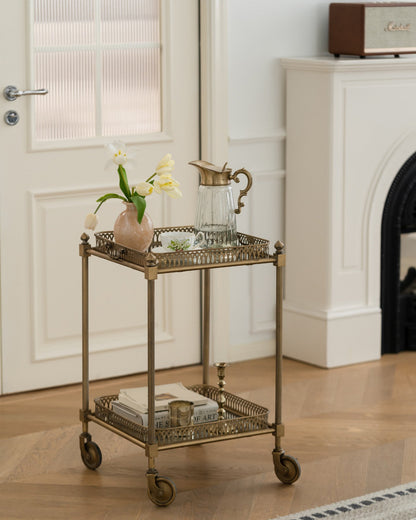 Retro French Rolling Bar Cart