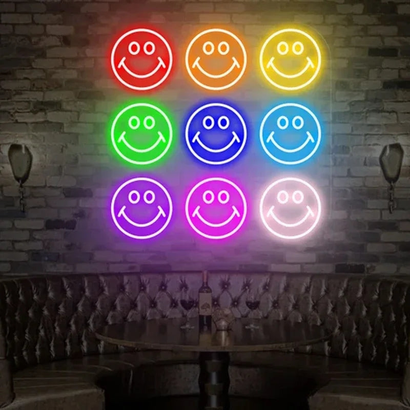 Smile Face 15" Led Neon Sign