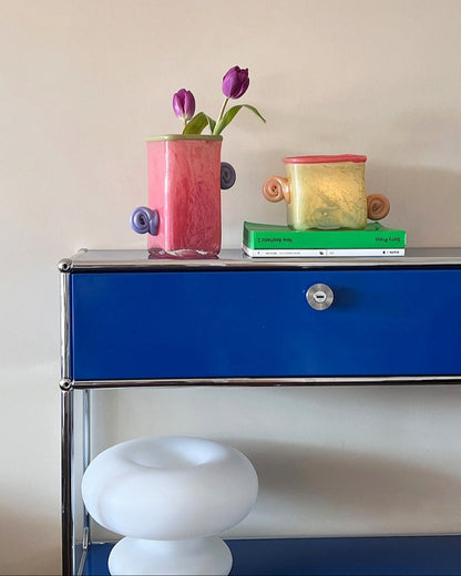 Retro Ear Handle Glass Vase