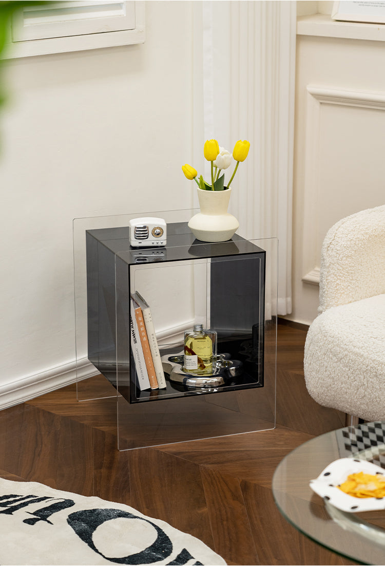 Rolling Acrylic Side Table