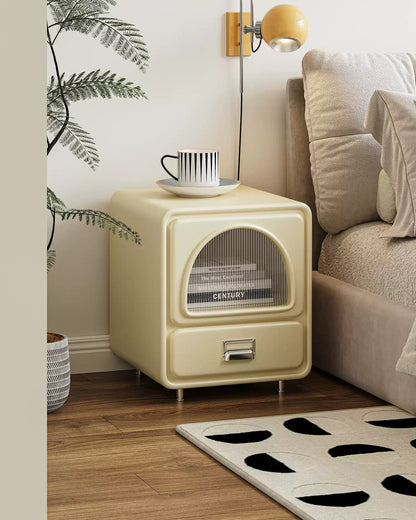 Cream White Bedside Cabinet