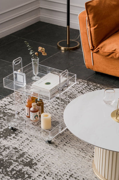 Stylish Acrylic Bar Cart