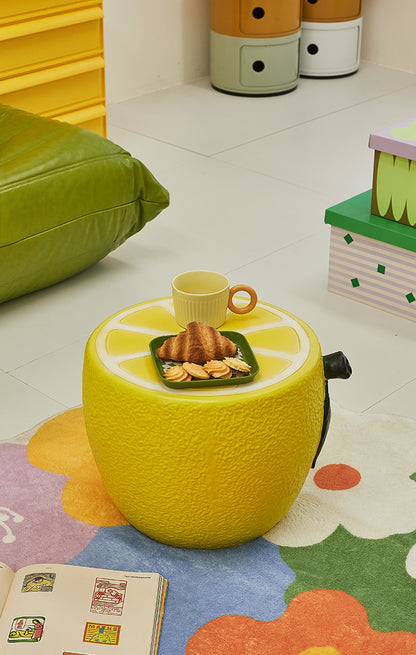 Refreshing Lemon Shaped Side Table