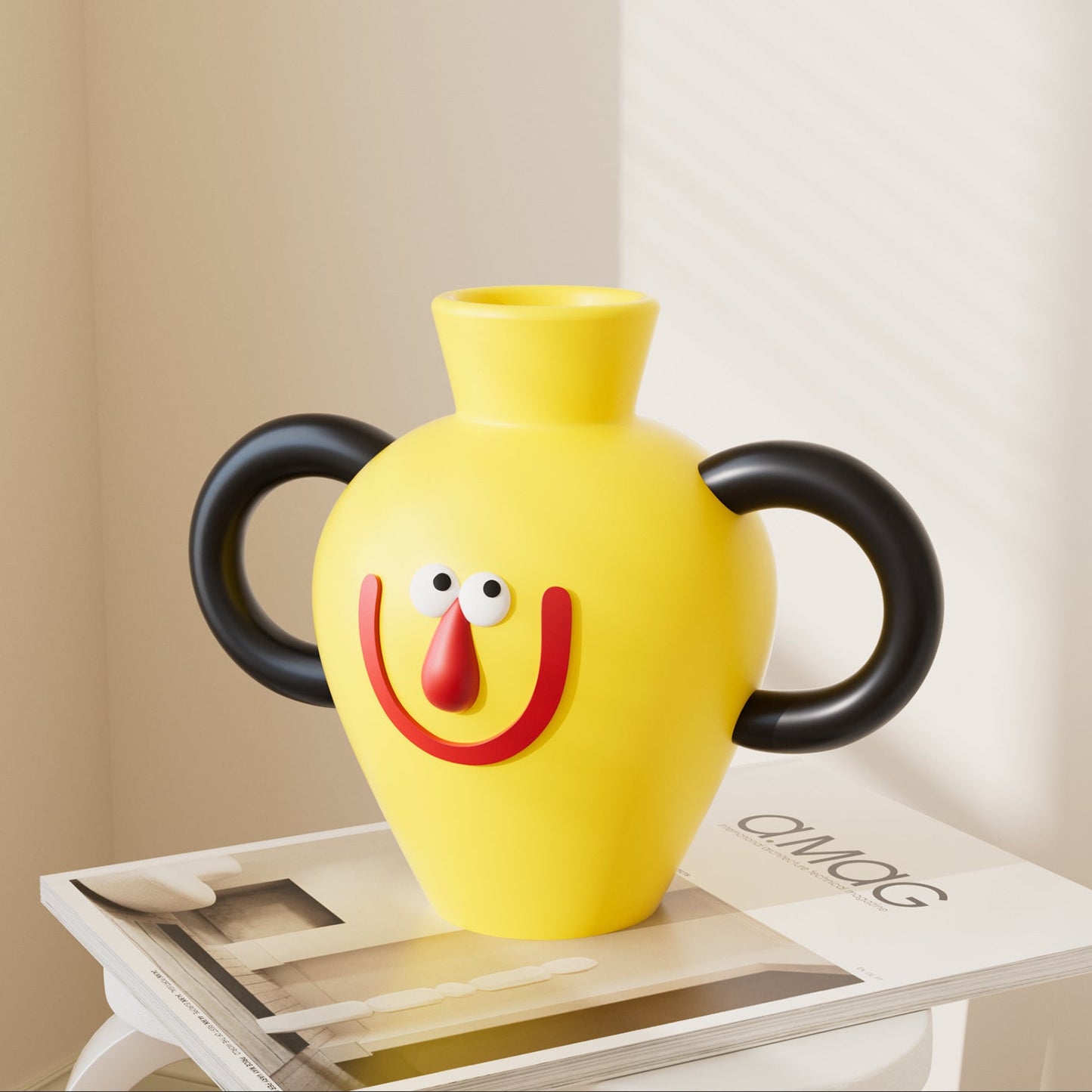 Smile Face Resin Vase