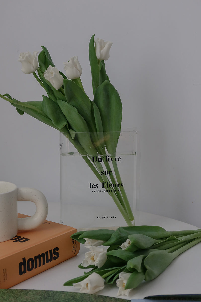 Book Shaped Acrylic Flower Vase