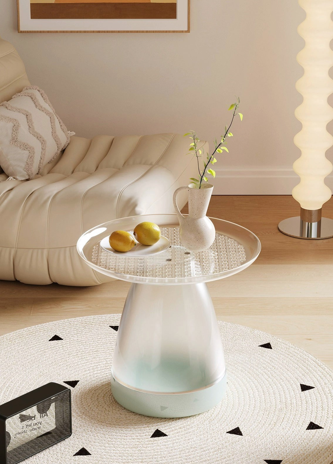 Round Plastic Side Table Coffee Table