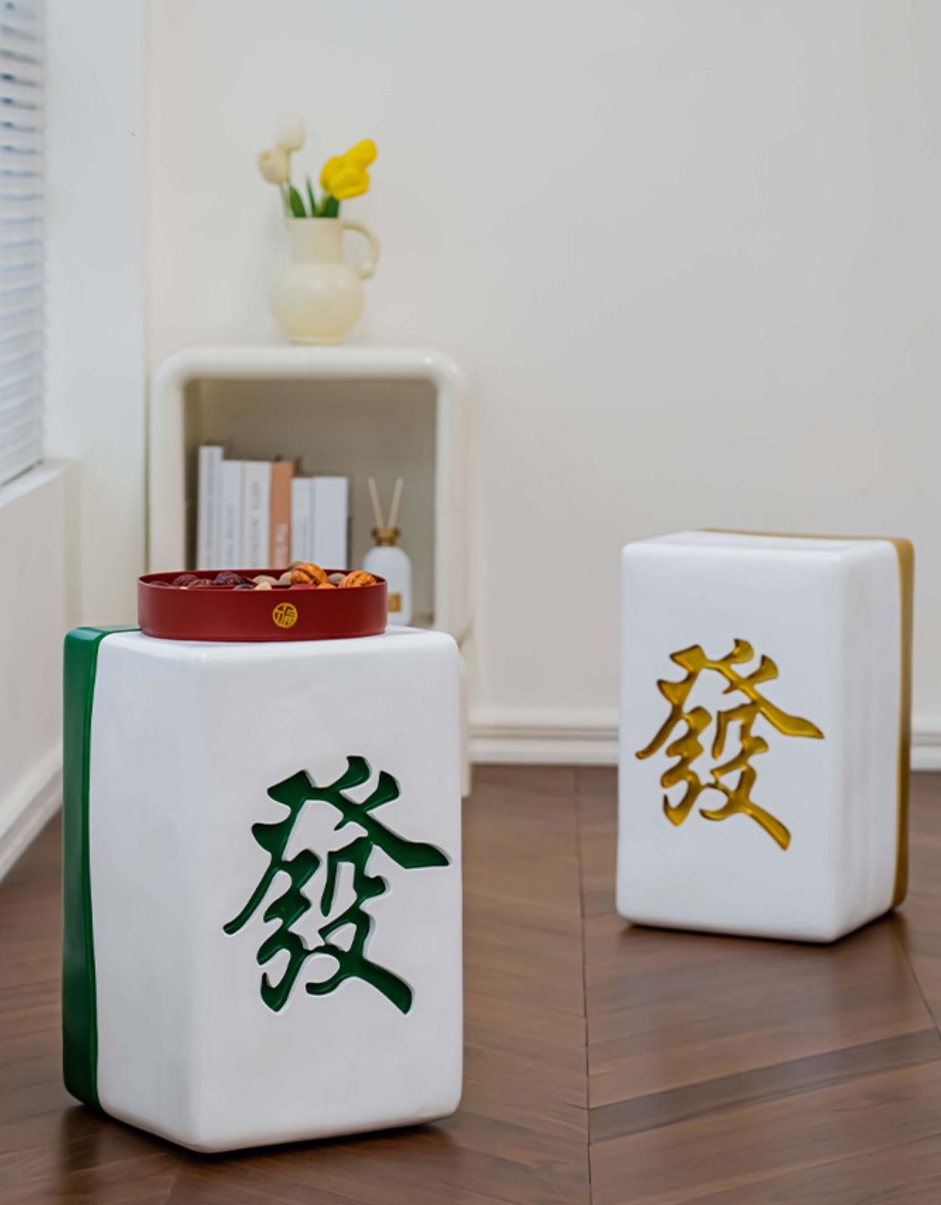 Mahjong Inspired Small Side Table