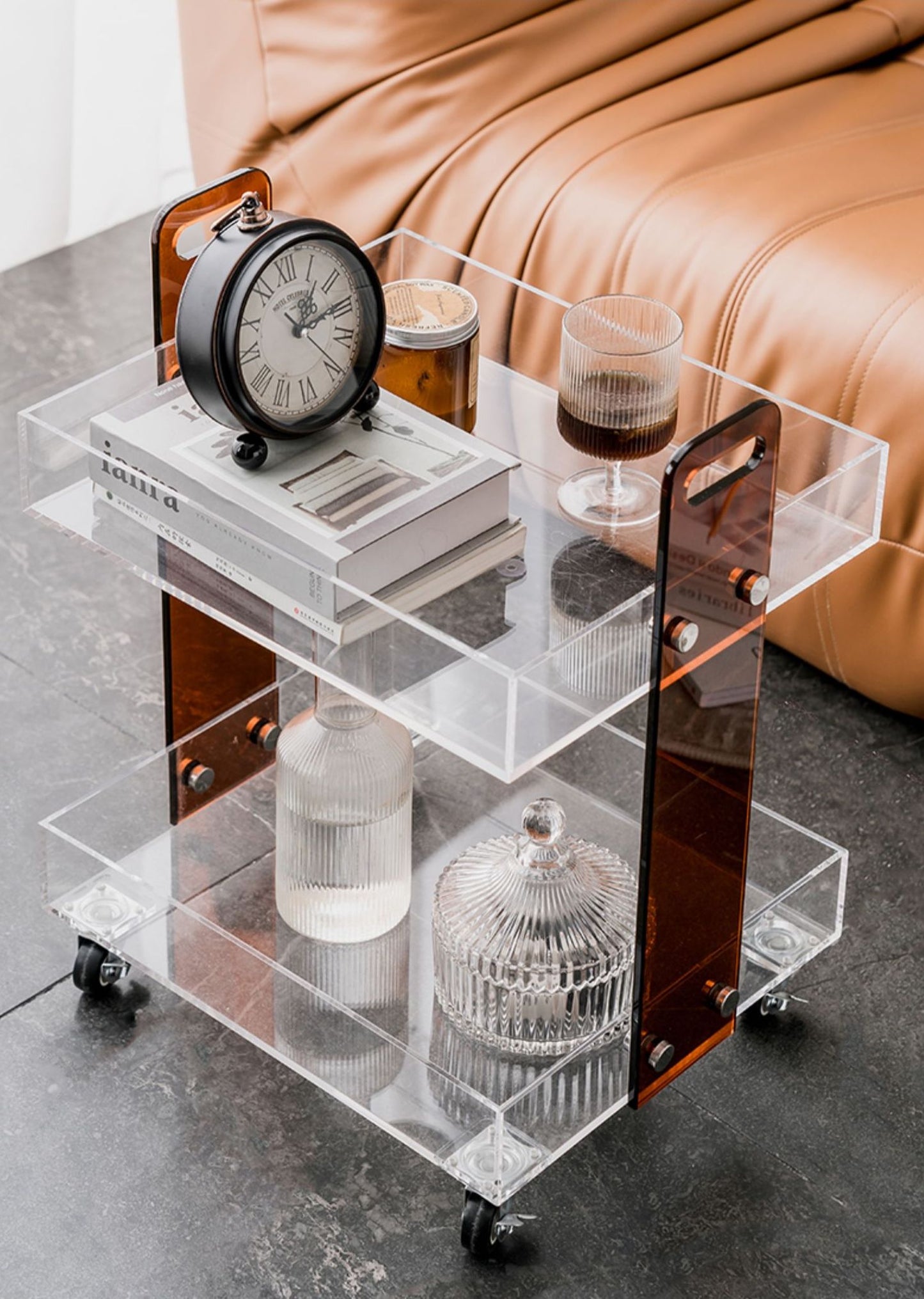 Stylish Acrylic Bar Cart