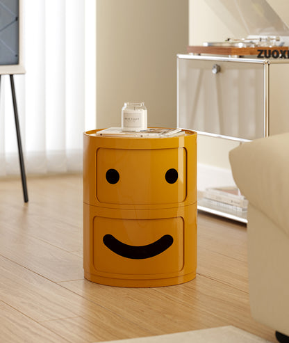 Smile Face Side Table Storage Cabinet