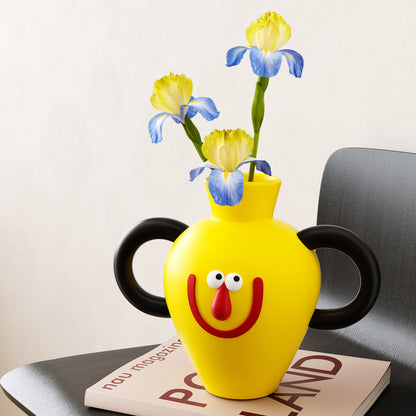 Smile Face Resin Vase