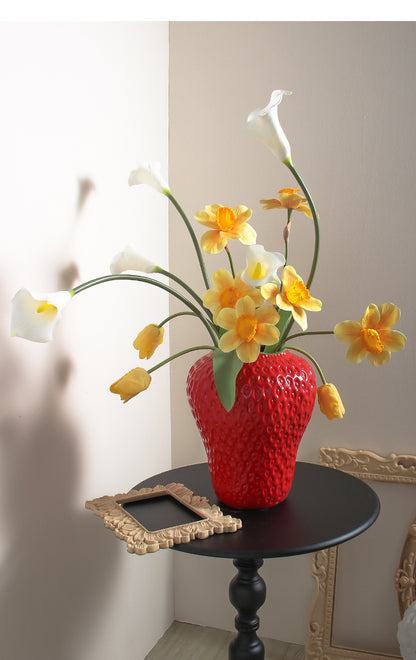 Strawberry Ceramic Flower Vase