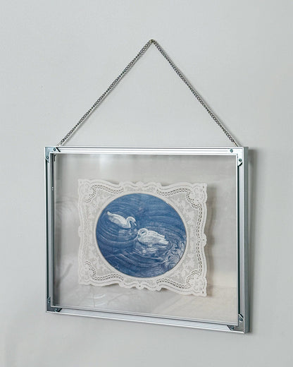 Vintage Lace Glass Wall Art
