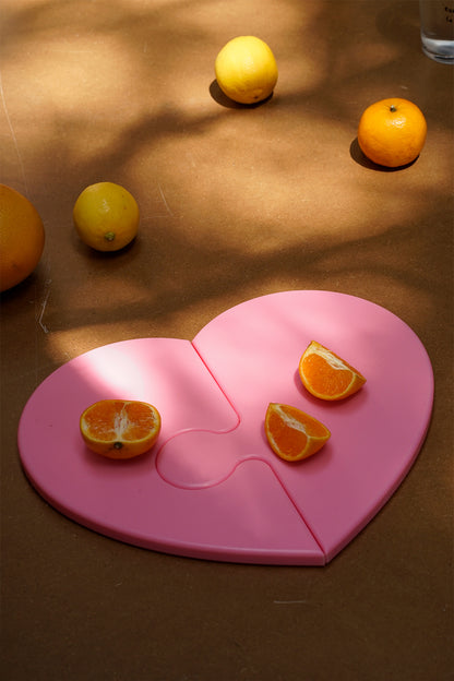 Heart-Shaped Puzzle Cutting Board