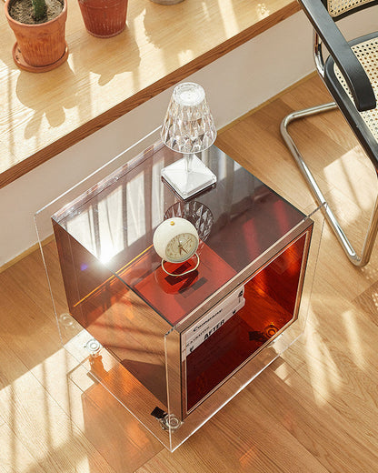 Rolling Acrylic Side Table