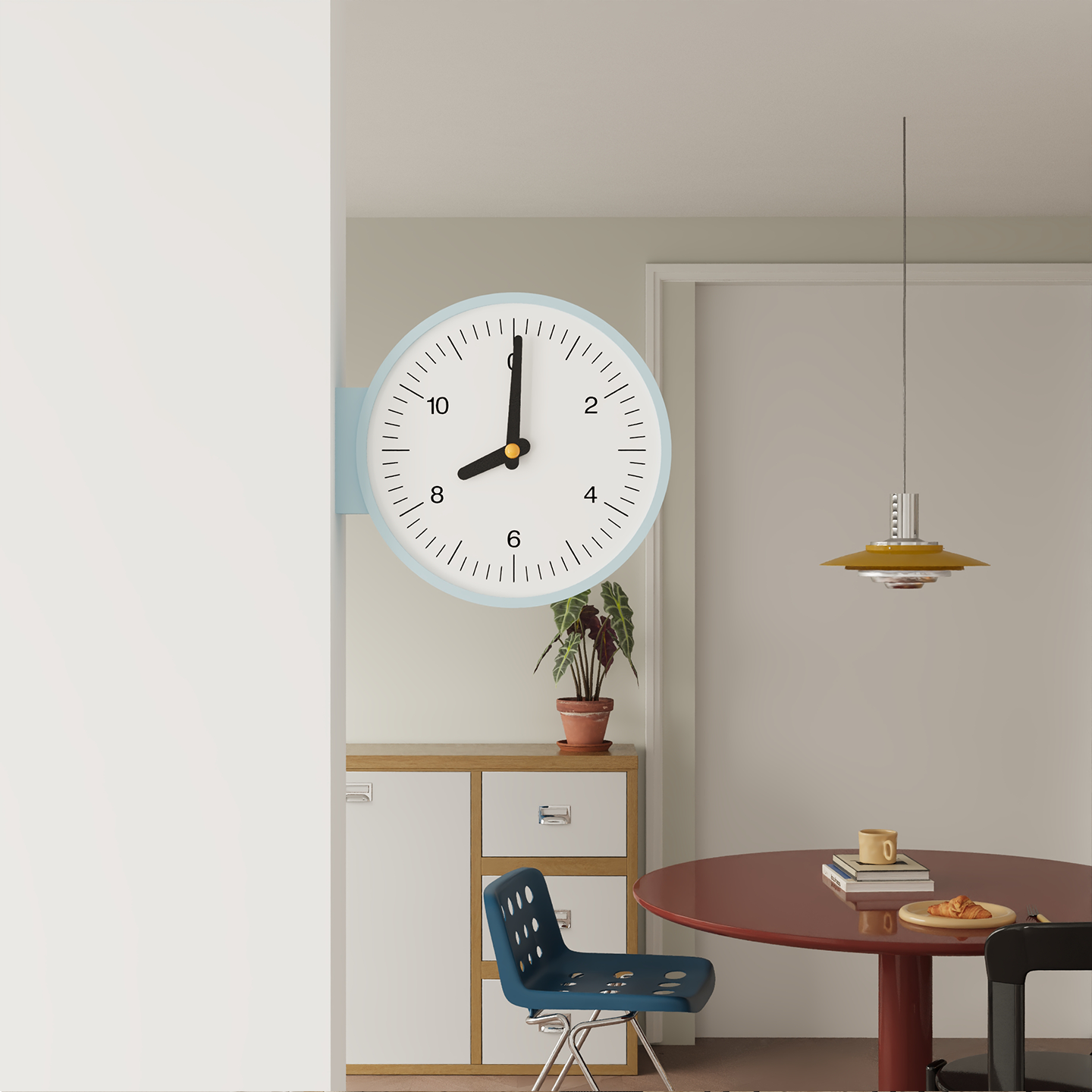 Minimalism Double-Sided Clock