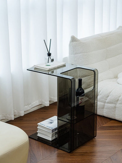 2 Way Acrylic Side Table Coffee Table - HomeinFun