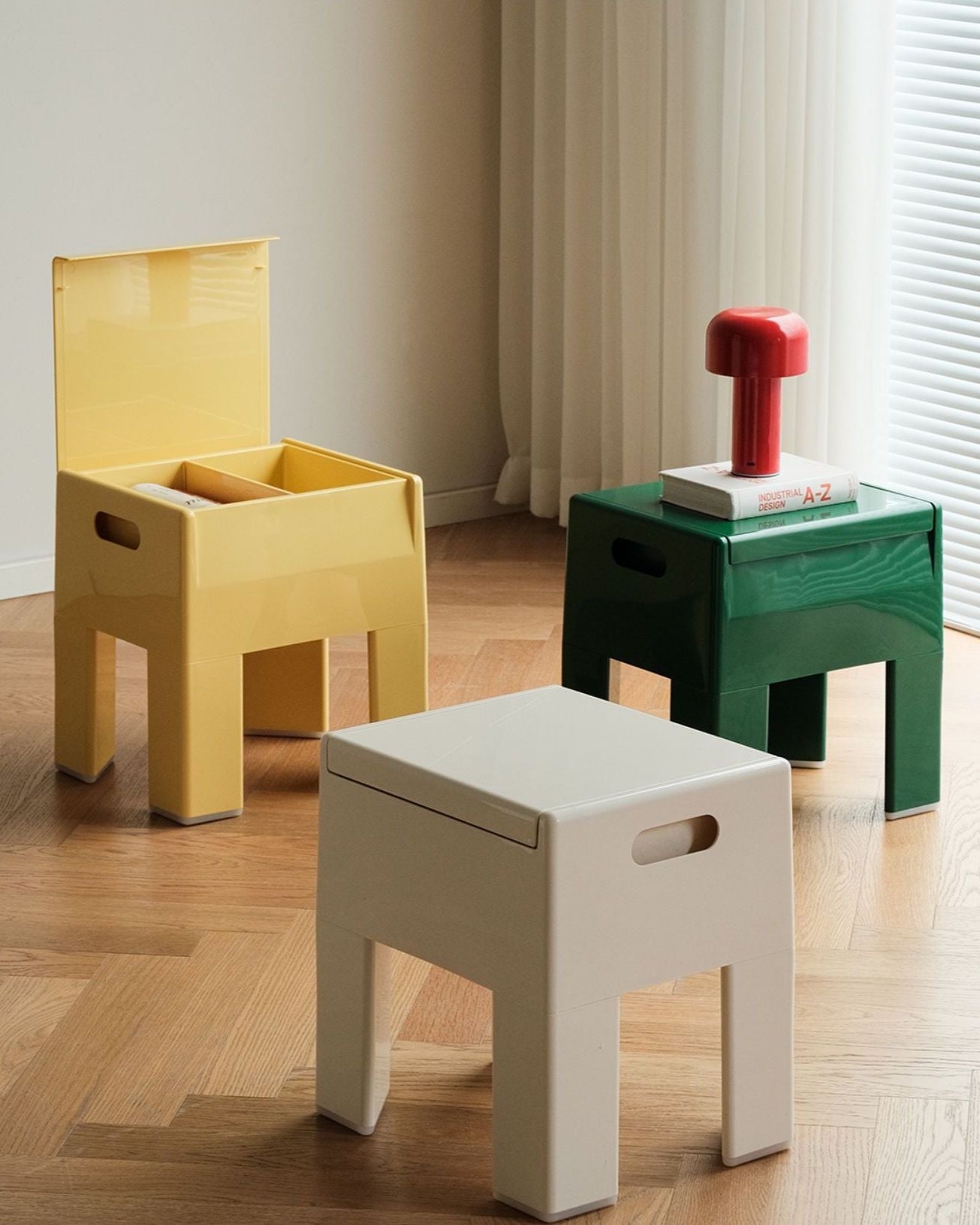 Playful Storage Stool Side Table